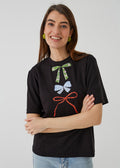 SIZE SALE "BANTUKAI", BLACK T-SHIRT