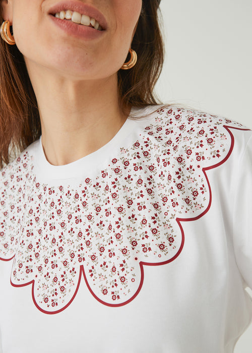 "ROSES", WHITE T-SHIRT