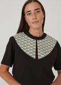 "Ptaki" damski T-shirt z kołnierzykiem