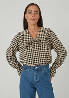 WOMEN'S ROMANTIC BLOUSE WITH COLLAR