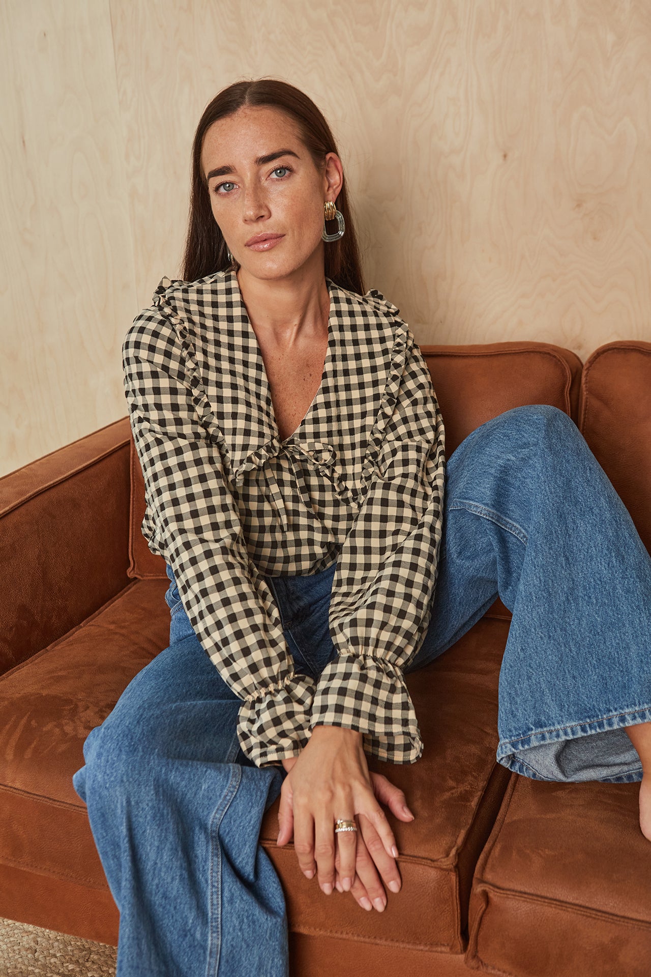 WOMEN'S ROMANTIC BLOUSE WITH COLLAR