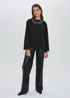 "DIDELI TAŠKELIAI" JUODI MARŠKINĖLIAI ILGOMIS RANKOVĖMIS