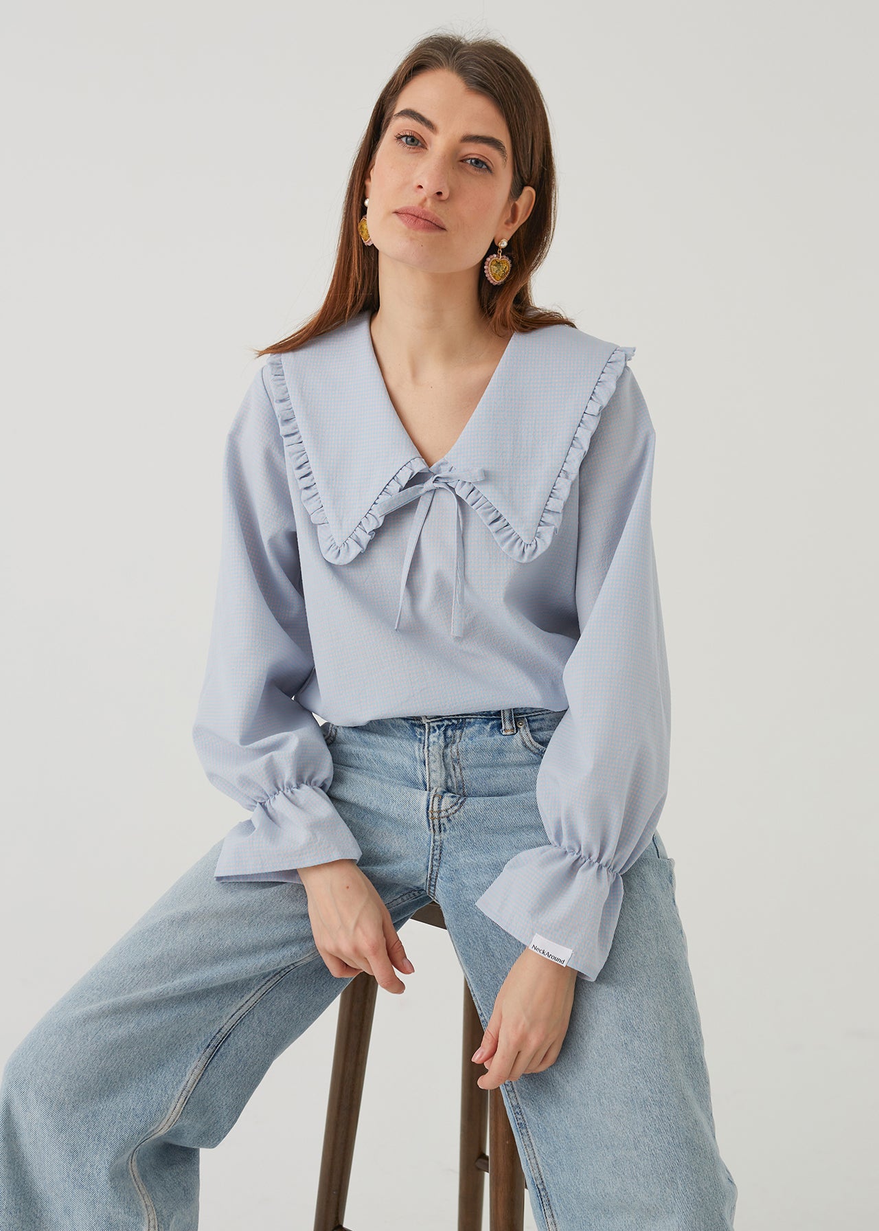 ROMANTIC BLOUSE, BLUE