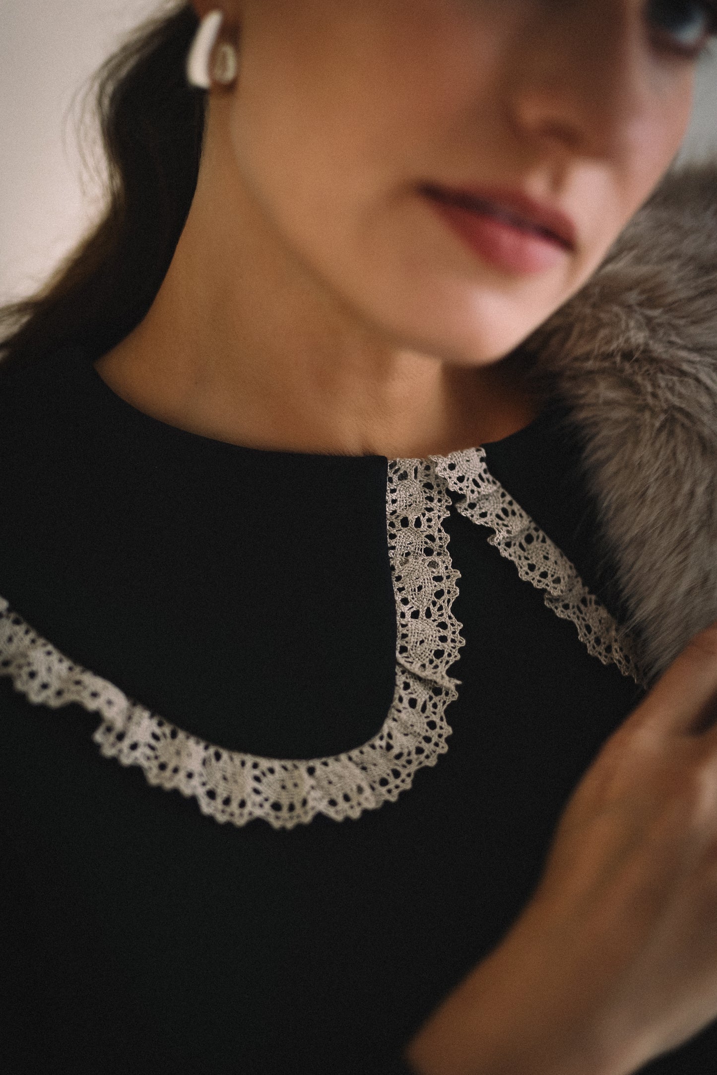 Sleeved Vintage Lace Collar