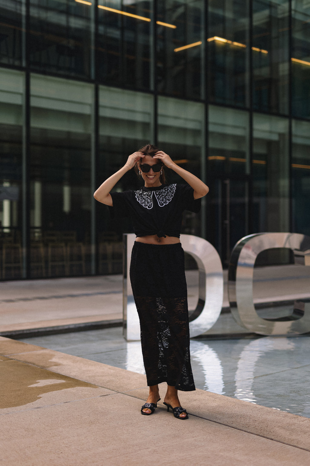 "ETHNO GĖLĖS", JUODI MARŠKINĖLIAI