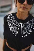 "ETHNO GĖLĖS", JUODI MARŠKINĖLIAI