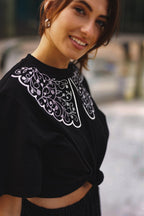 "ETHNO GĖLĖS", JUODI MARŠKINĖLIAI