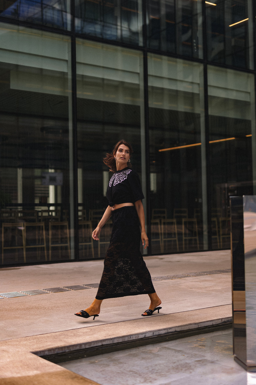 "ETHNO GĖLĖS", JUODI MARŠKINĖLIAI