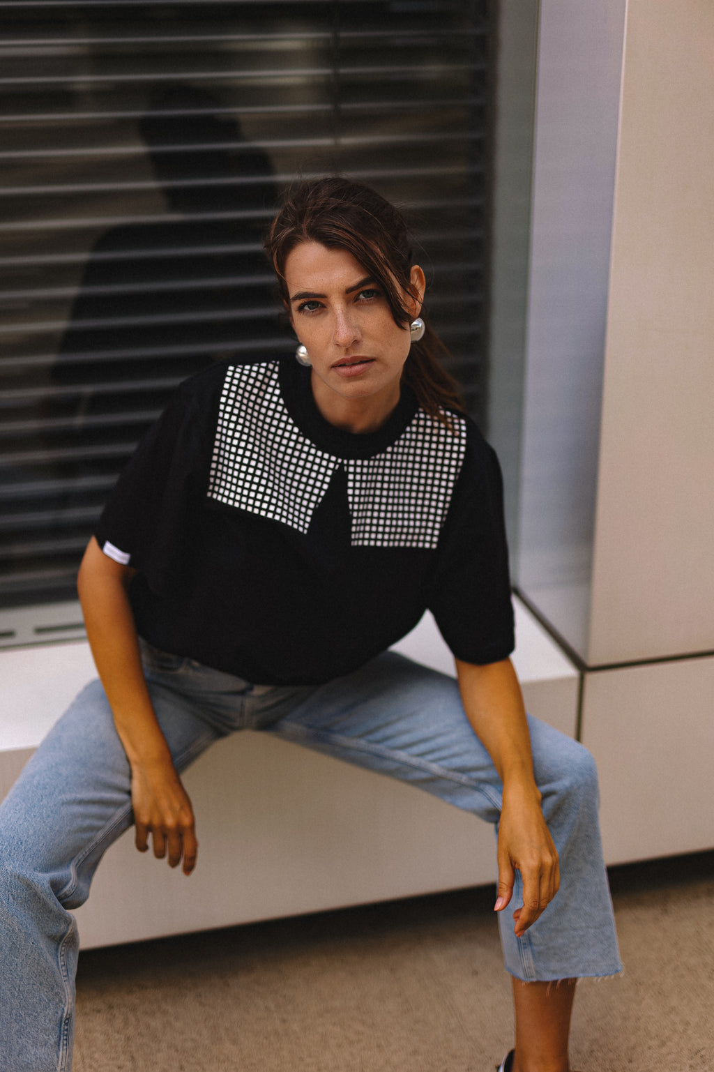 "KVADRATUKAI", JUODI MARŠKINĖLIAI