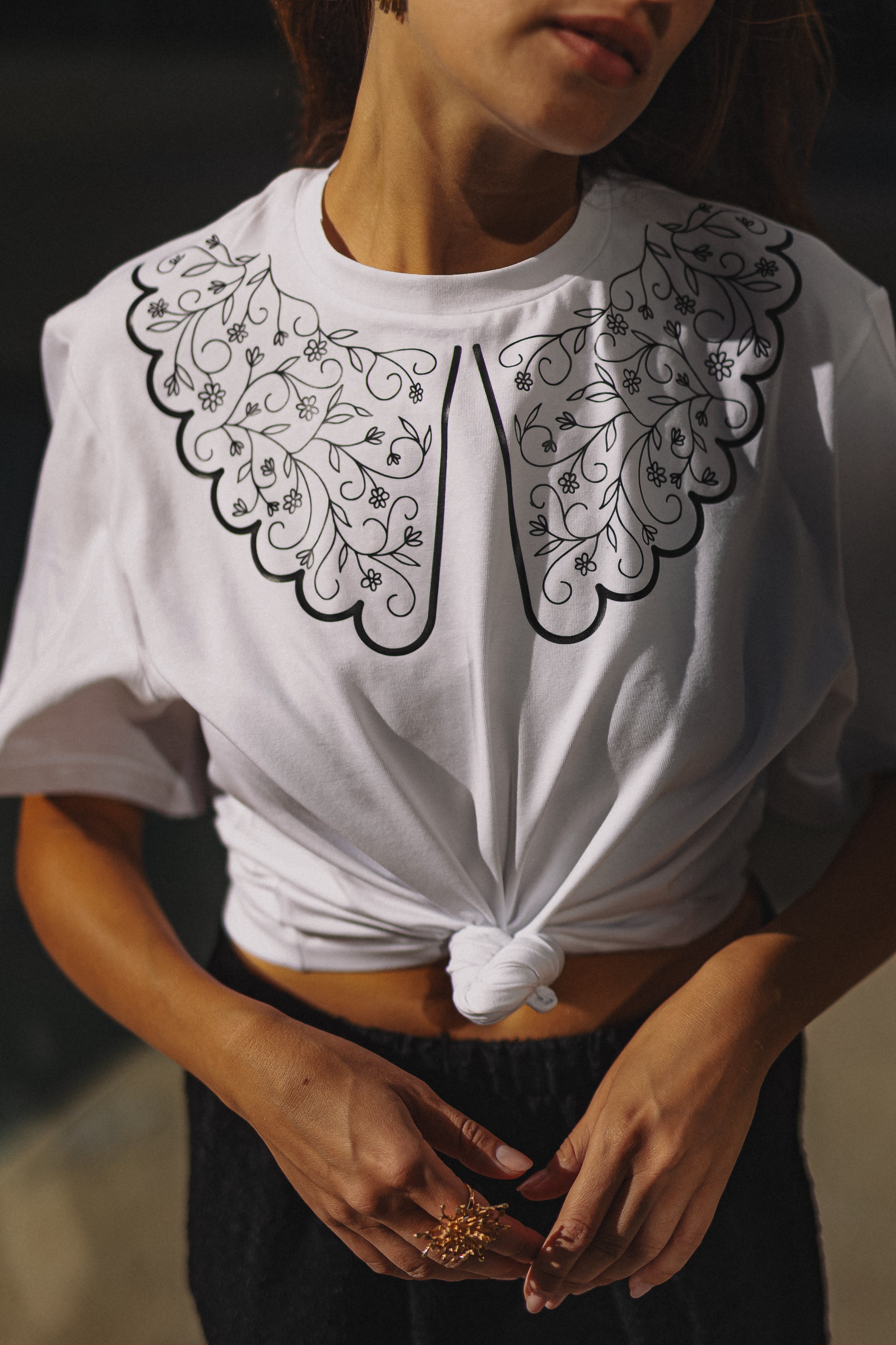 "ETHNO GĖLĖS", BALTI MARŠKINĖLIAI