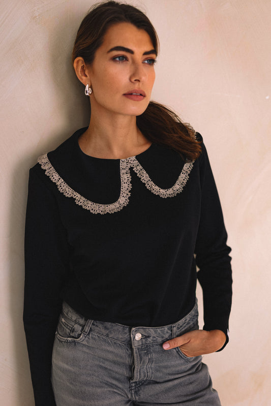 Sleeved Vintage Lace Collar