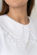 "VINTAŽINIAI", BALTI MARŠKINĖLIAI SU APYKAKLE